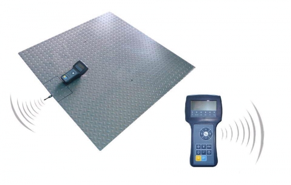 Platform scale with wireless hand indicator