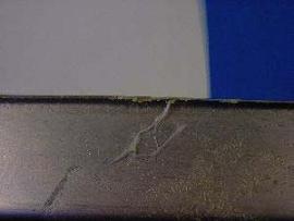 Edge sealing removed, belt is fraying, hygiene risk